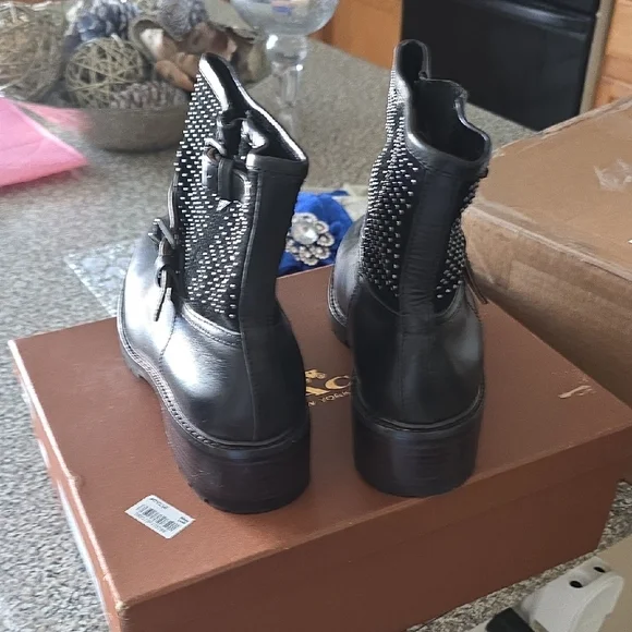 Coach Black Studded Ankle Booties - Picture 9 of 16